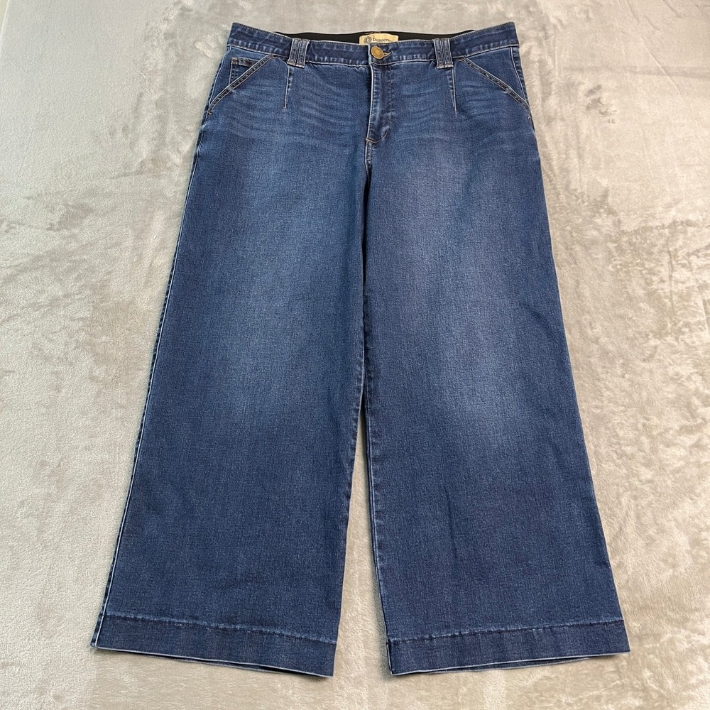 Democracy Ab Technology Wide Leg Baggy Relaxed Jeans Womens 16 Blue Denim 36x26